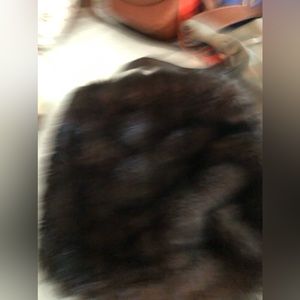 Fun, furry bag. Fake mink. Large shoulder bag.